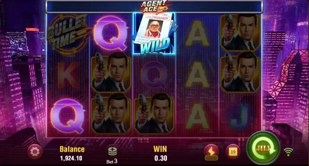 Paano maglaro ng Agent Ace — kontrol sa taya at 25 paylines